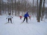 more skiers on the trail